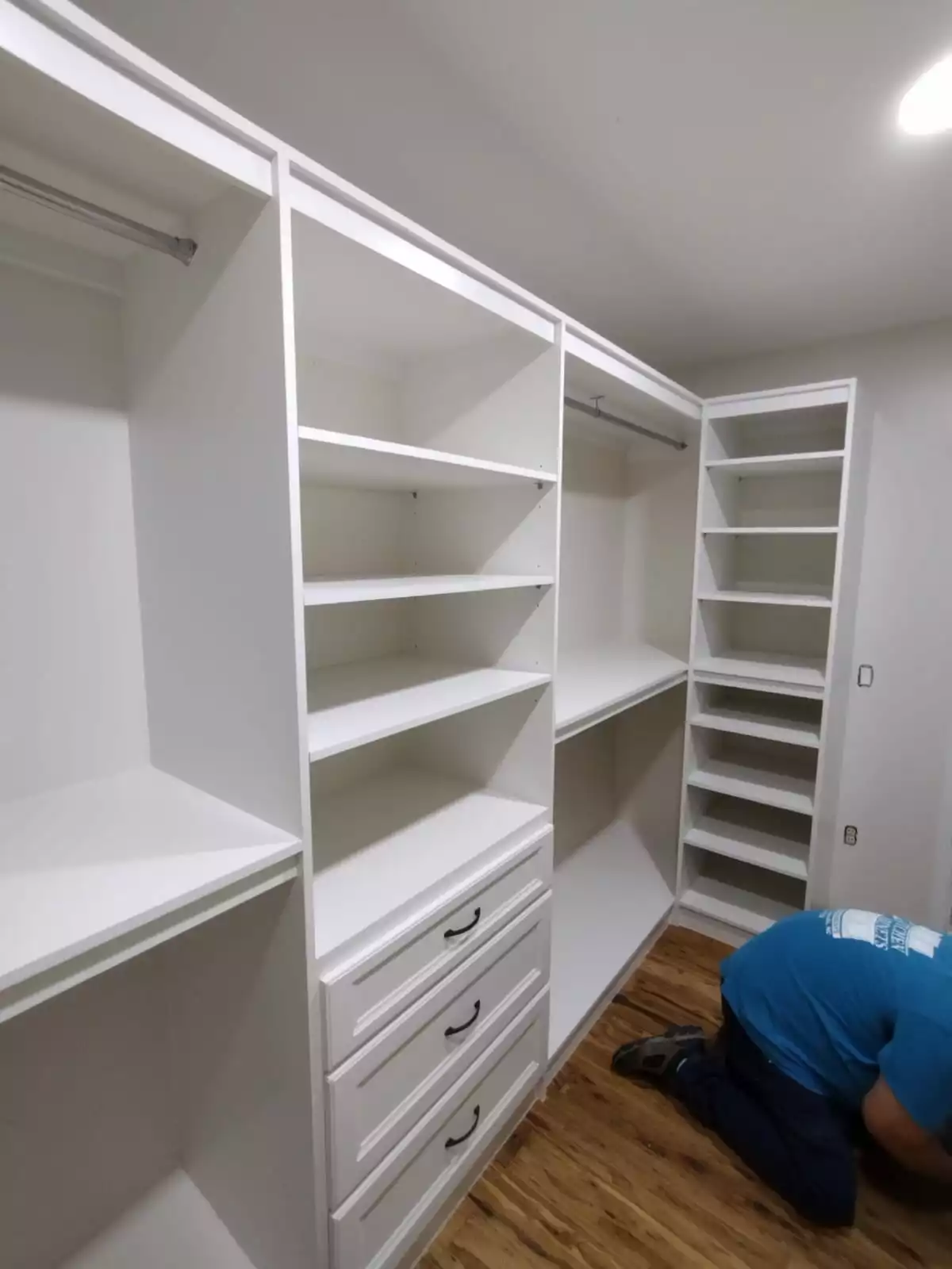White custom closet renovation near Fayetteville NC
