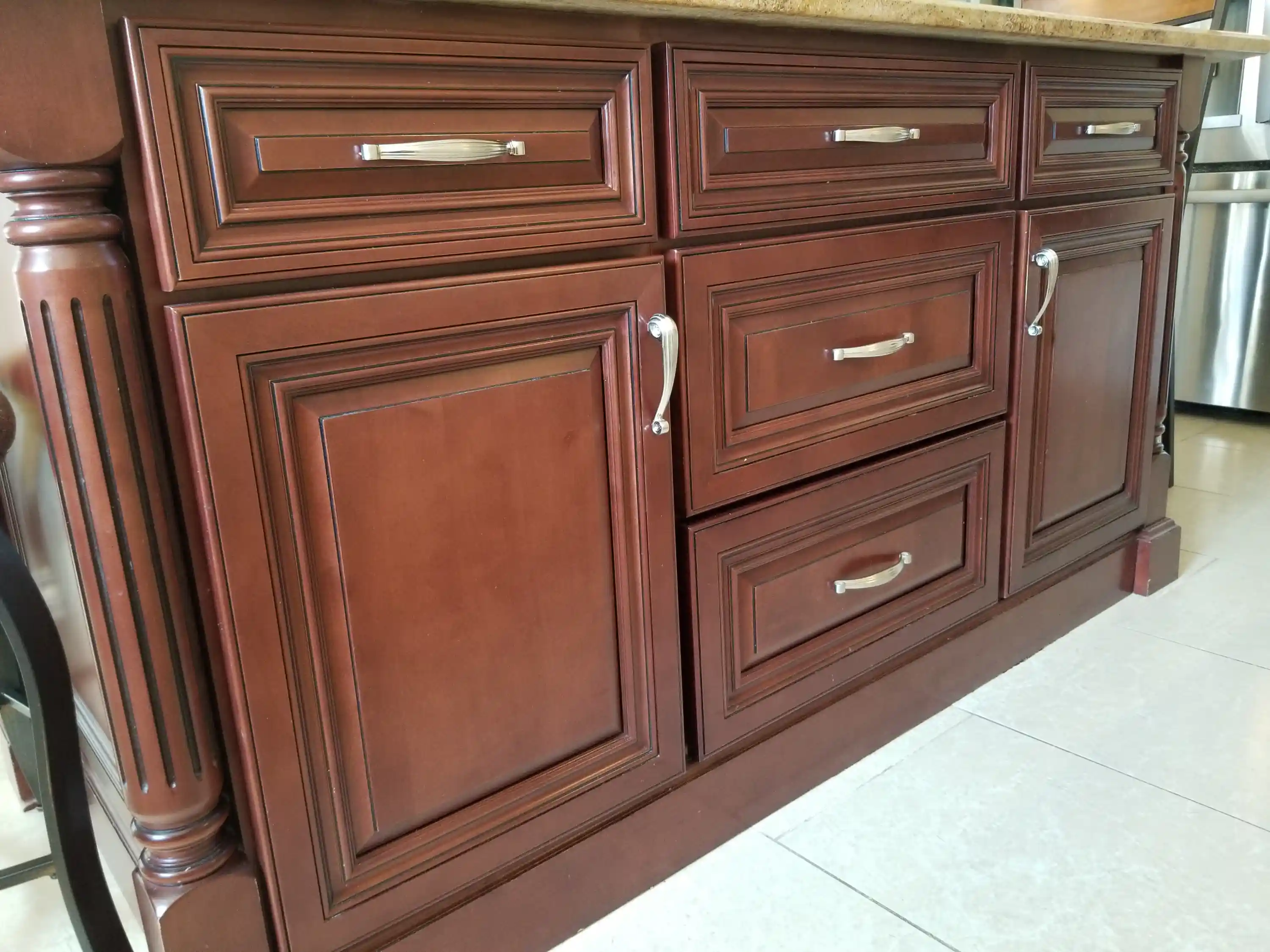 Knoxville brown kitchen cabinets.