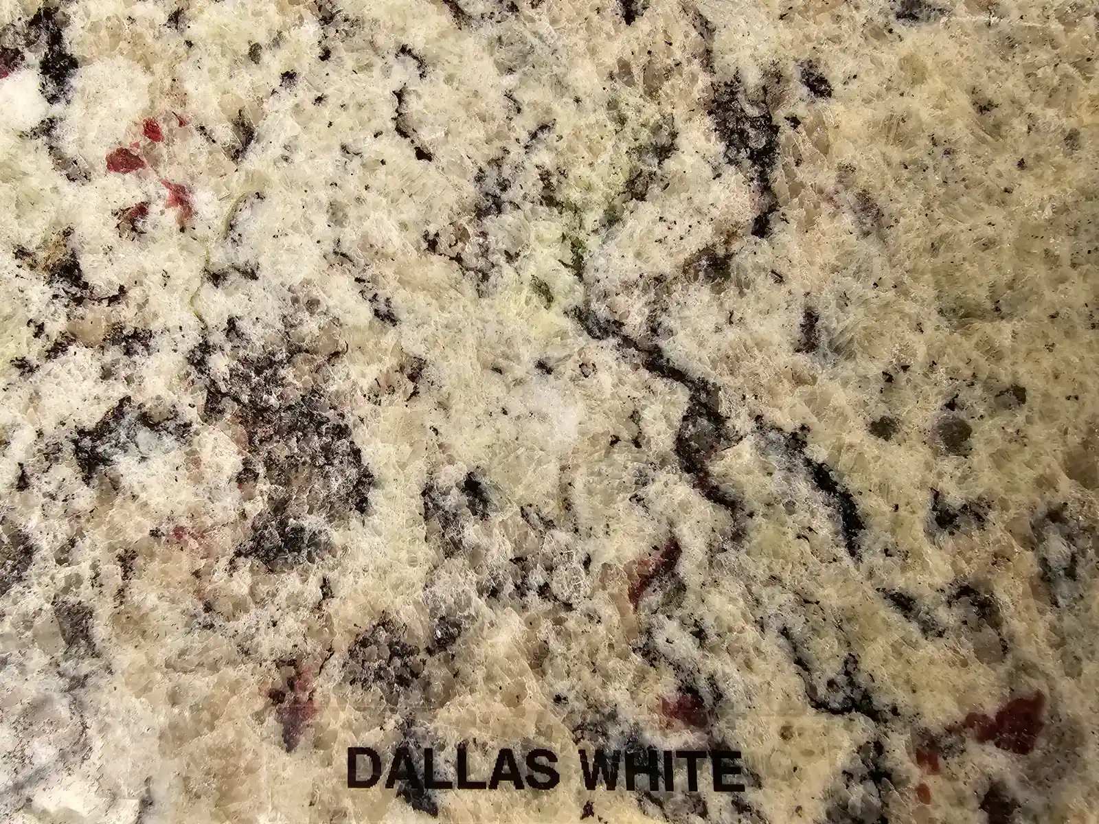 Dallas White granite countertop style and material