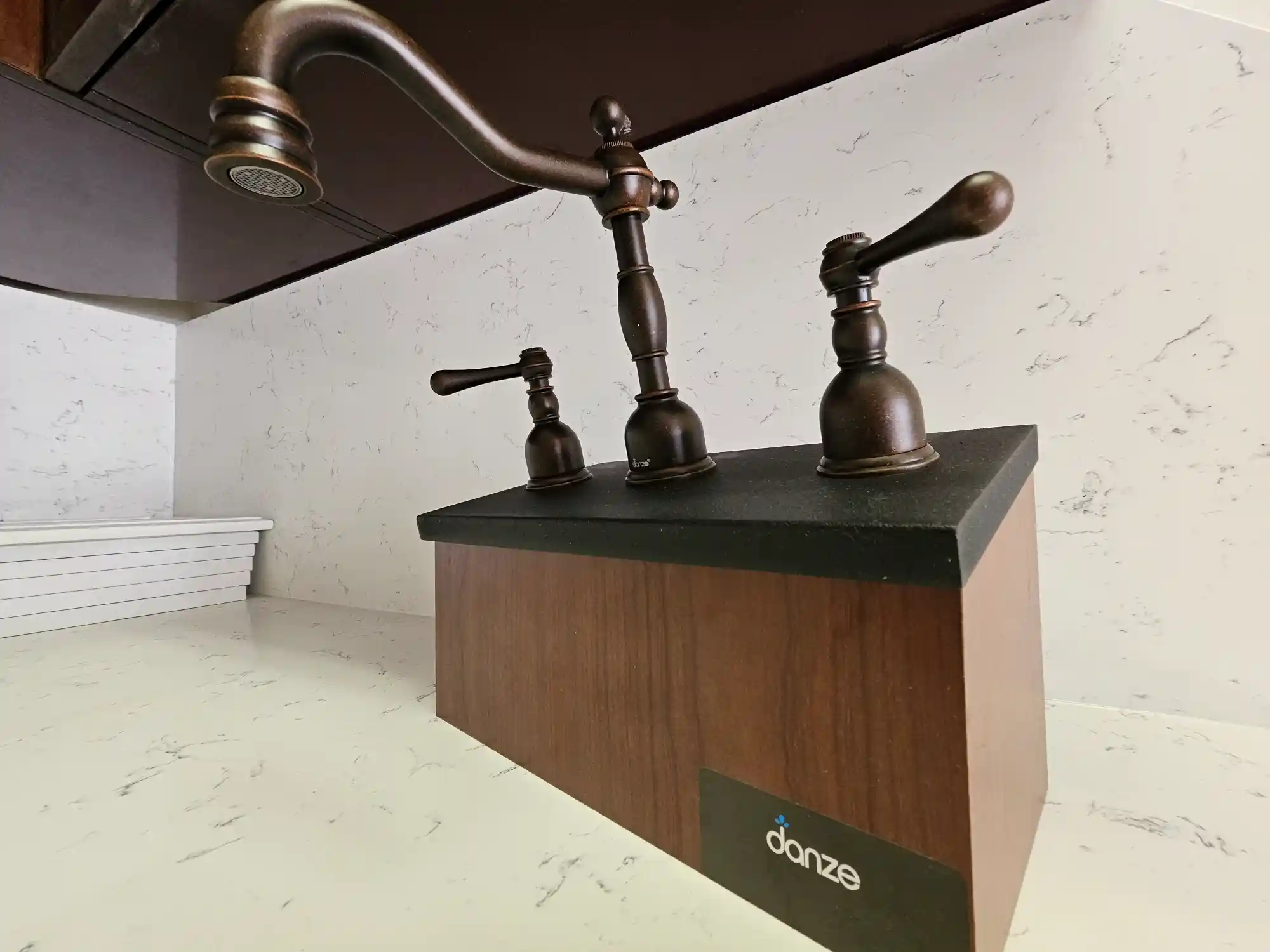 Bronze faucet and handles.