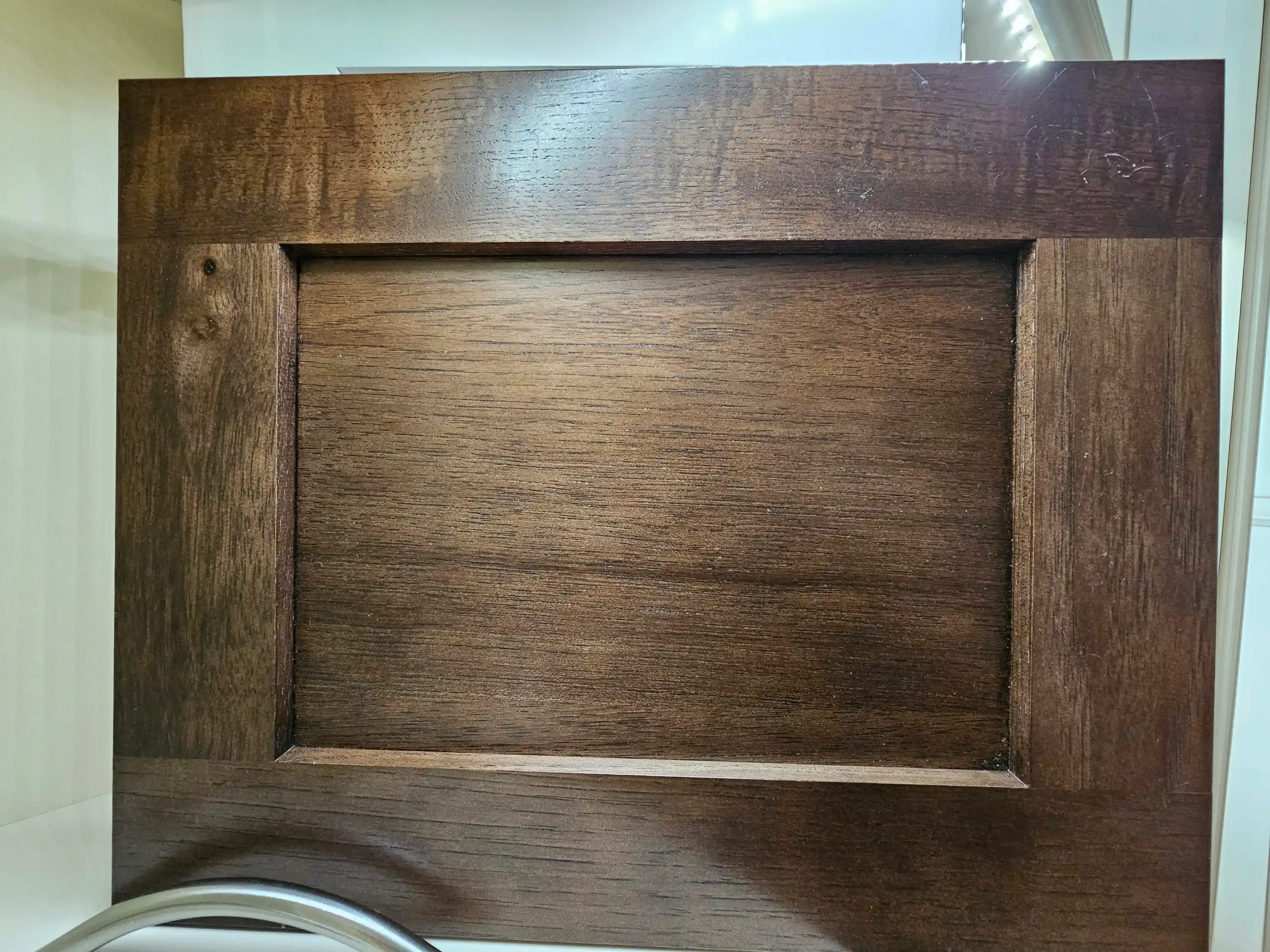 Brown kitchen cabinet